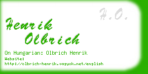 henrik olbrich business card